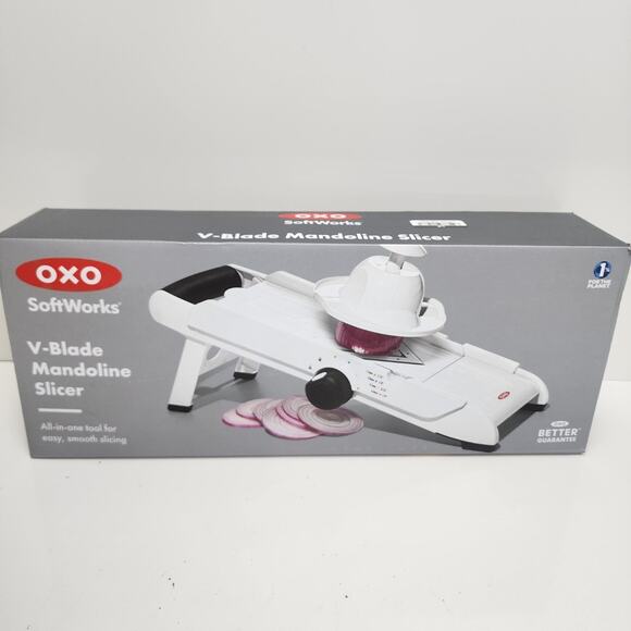 OXO V-Blade Mandoline ABS & Stainless Steel 4 Blades Vegetable & Potato Slicer - Picture 1 of 6